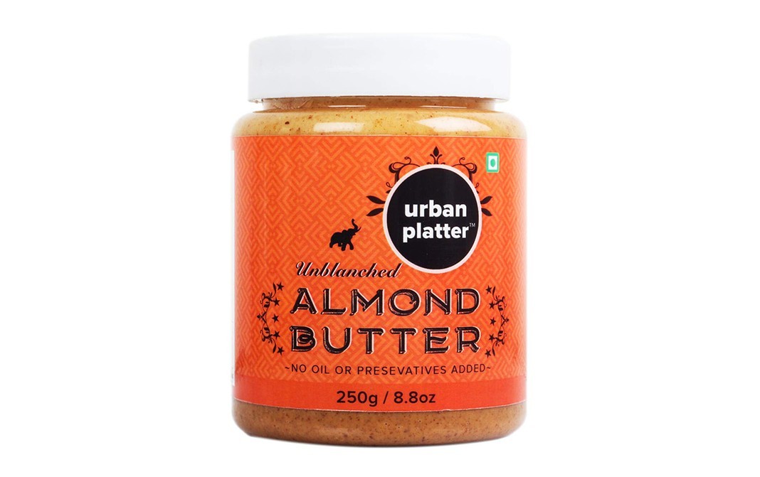 Urban Platter Unblanched Almond Butter    Plastic Jar  250 grams